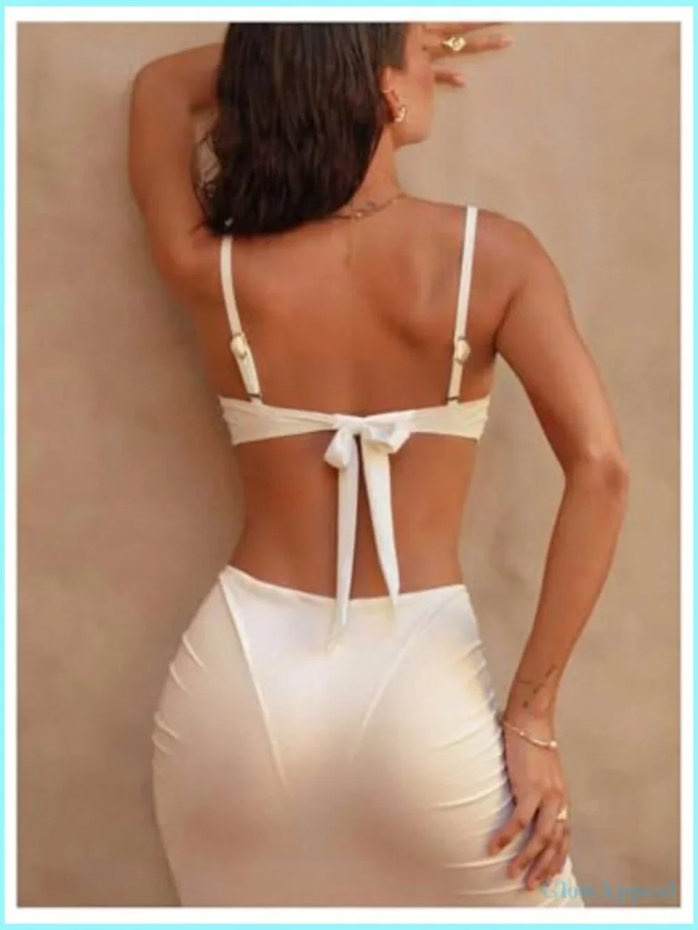 3 Piece High Waisted Triangle Bikini Set with Sarong Cover Up Skirt